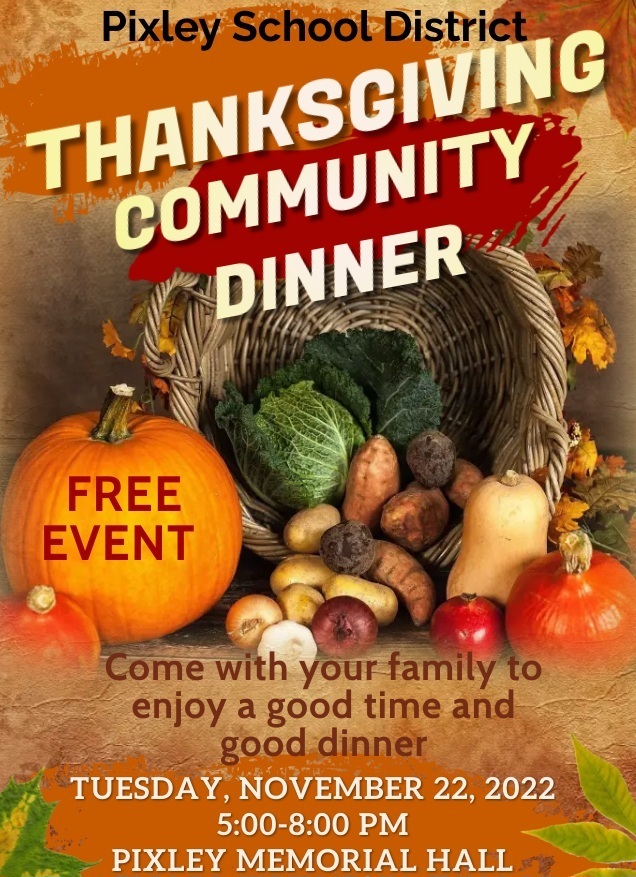 Thanksgiving Community Dinner- English