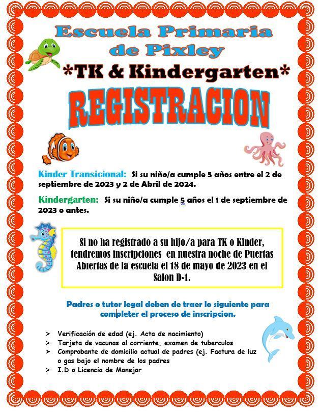 Kinder Registration 